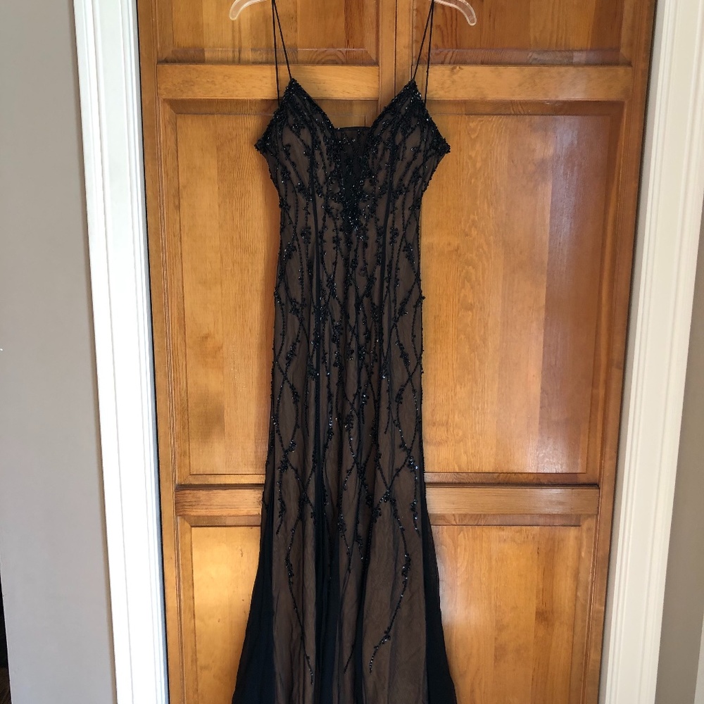 Beaded Black Gown